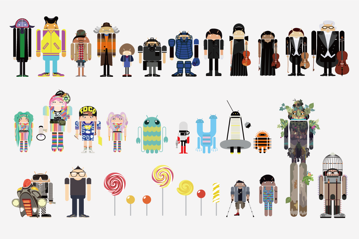 android characters 3